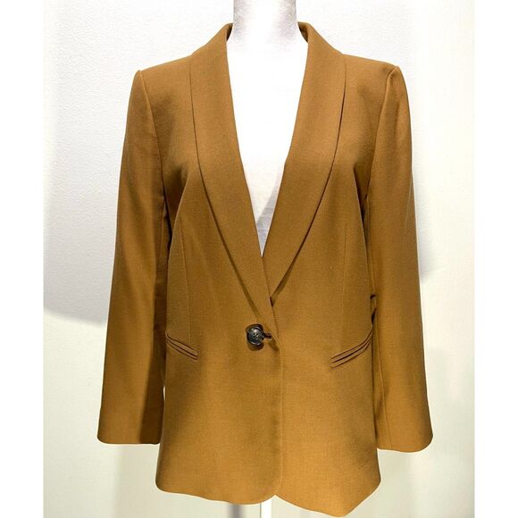 J. Crew Parke wool blazer one button jacket business academy Brown women's 10 - Picture 3 of 11